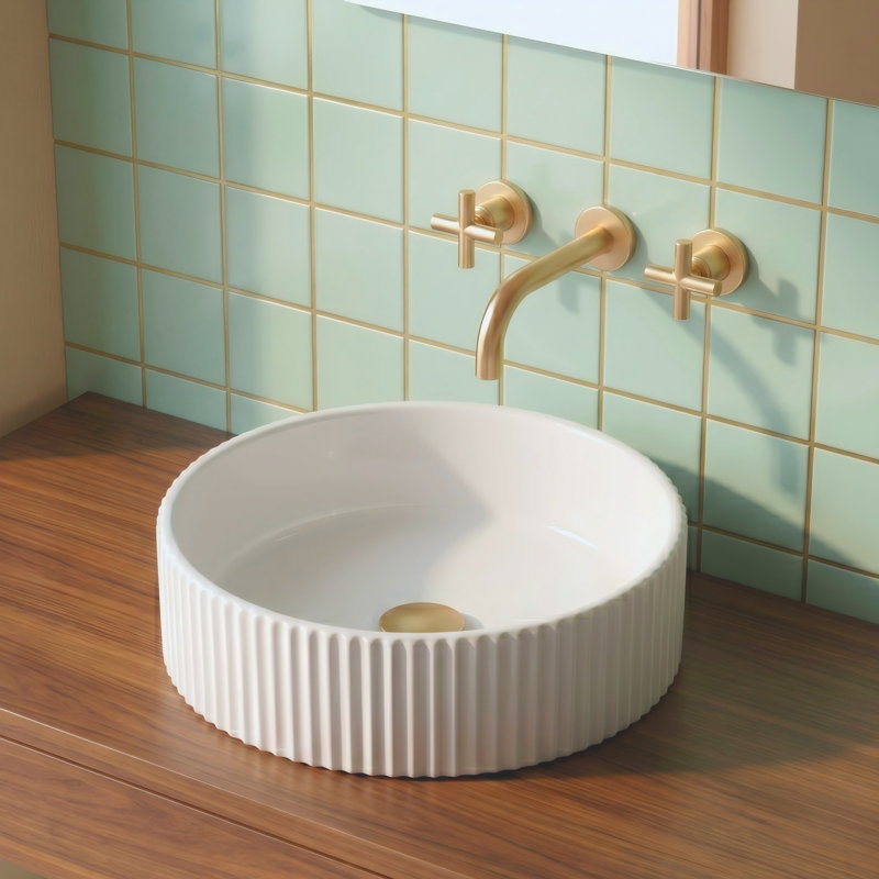 Lavabo pour salle de bain KES, Blanc