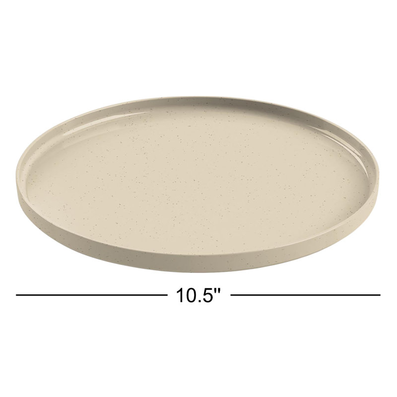 Assiette à dîner en mélamine Noelia, Naturel