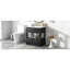 Meuble-lavabo noir élégant de 30 po avec comptoir d'évier, tablette de rangement ouverte et deux tiroirs, ensemble complet (ancien SKU: Wf311619aap)