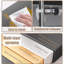 2 Tier Expandable Microwave Stand with Pull Out Sliding Tray & 6 Hooks