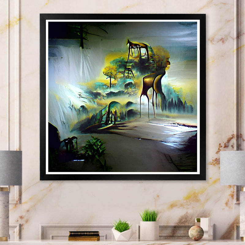 Jeu vidéo Infinite Cyberpunk City II - Toile industrielle, Cadre photo noir, H 30 po x l 30 po x P 1 po