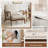 2 PCS Modern Accent Chair Upholstered Leisure Armchair with Rubber Wood Armrests & Legs-1384025276