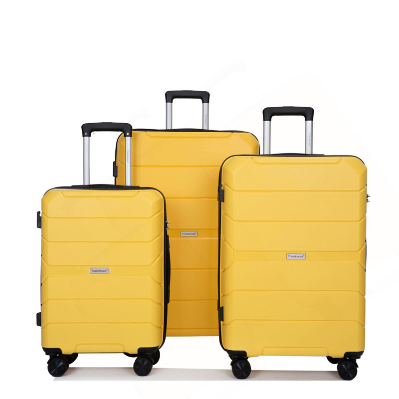 Ensemble de 3 valises à roulettes en plastique Hardshell Valise Valise