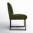 Bende Modern Fabric Upholstered Side Chairs with Metal Sled Base-1633455399