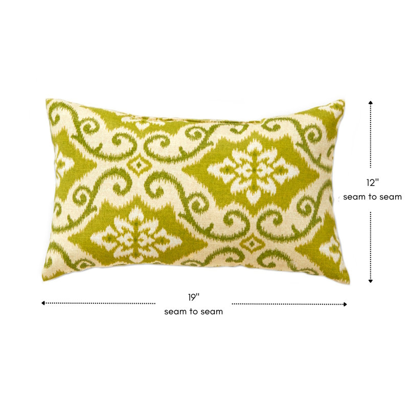 Henrich Indoor/Outdoor Striped Lumbar Pillow, Shoreham Ikat