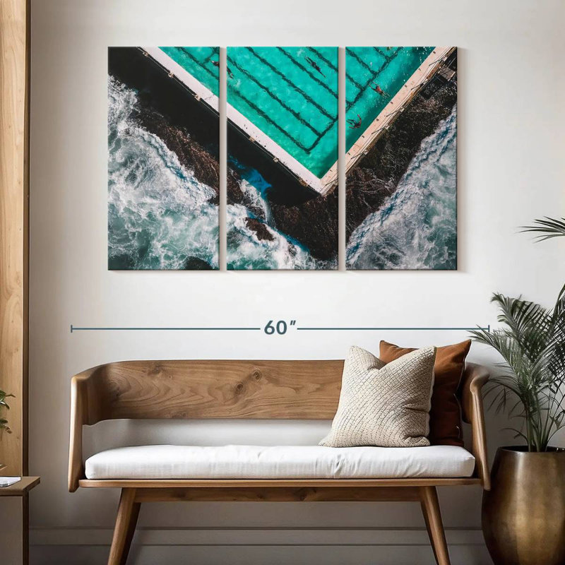 Rorry The Pool By The Beach, 32" H x 50" W