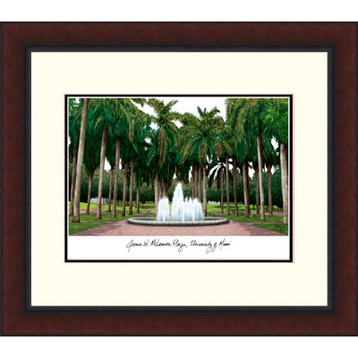 NCAA Miami Hurricanes Legacy Alumnus Lithograph Picture Frame