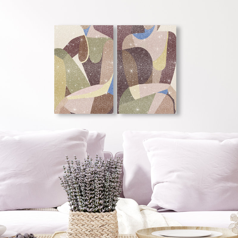 Body Studio Set Abstract Canvas Print by Oliver Gal, Black Frame, 10 x 15, 15" H x 10" W, Gallery Wrapped