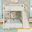 Lit mezzanine avec glissoire, échelle et tablettes de rangement-656400489-656400491