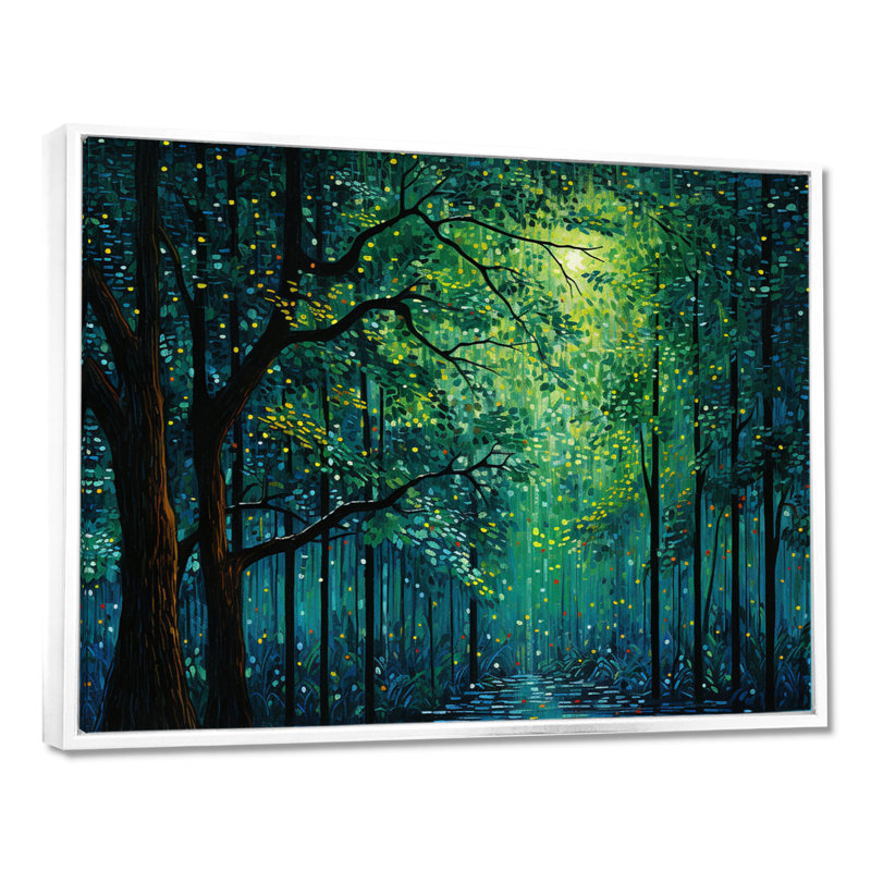Soleil à travers les arbres printaniers - forêt, art mural, Sans cadre, métal, H 12 po x l 20 po