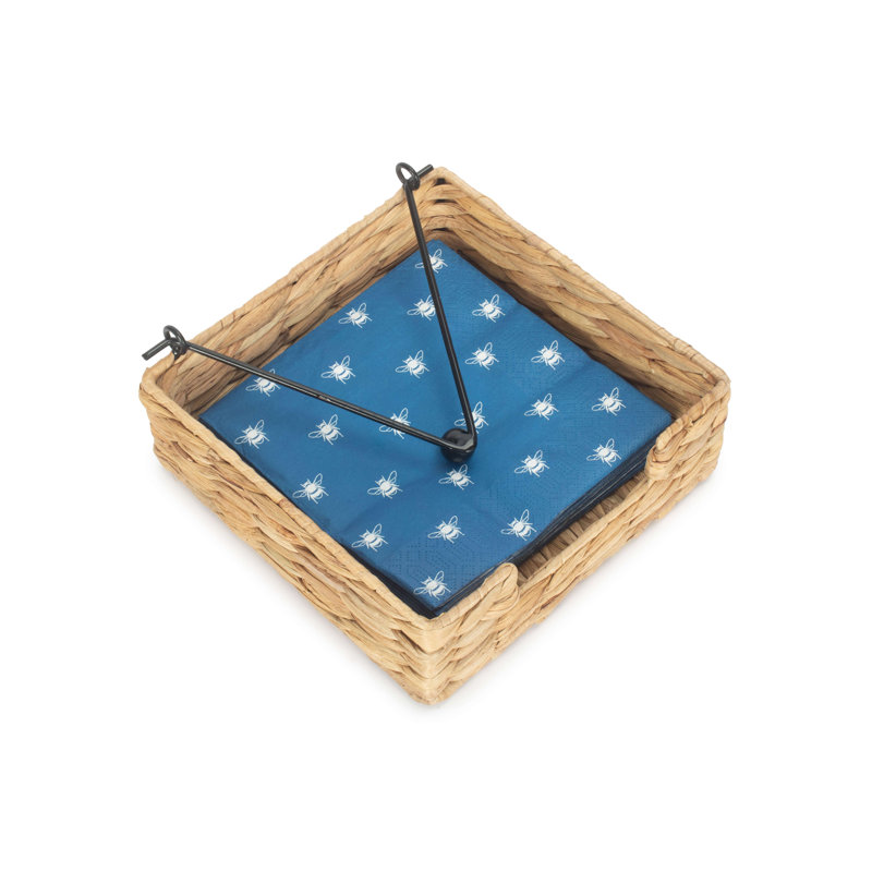 Wicker Water Hyacinth Napkin Holder Basket