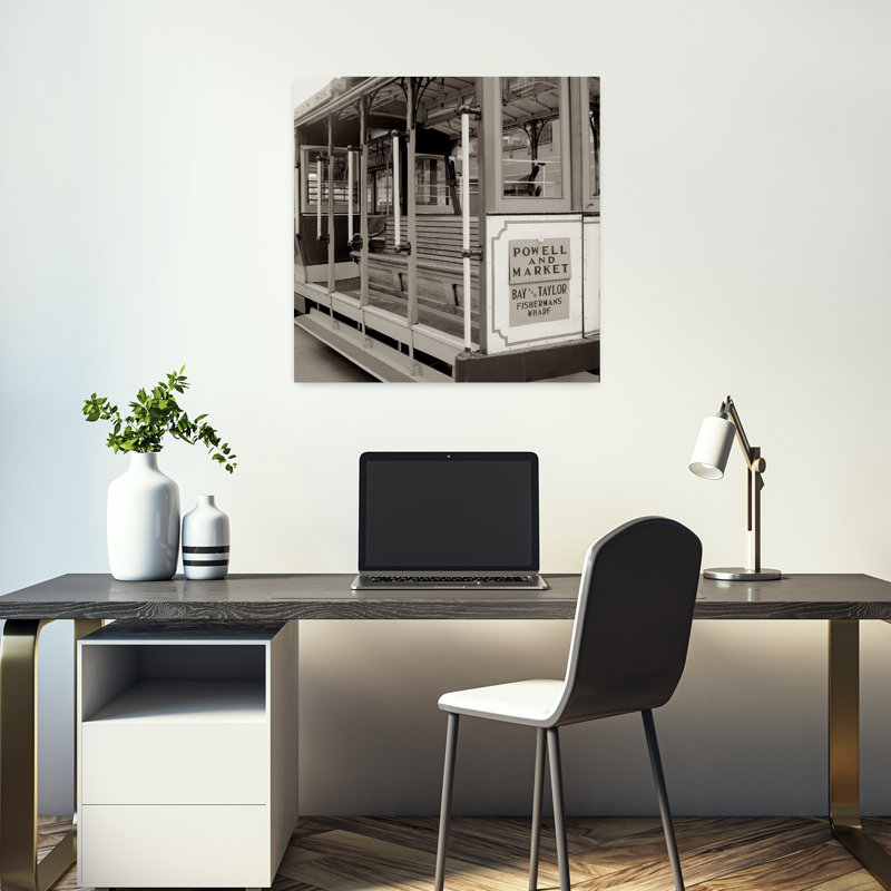 Funiculaire intérieur 6, art contemporain, H 18 po x l 18 po