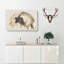 Two Bulls by Maruyama Okyo - Wrapped Canvas Painting-55361320