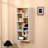 Bookshelf, Freestanding Wood Open Bookcase With 5 Cubes, With 2 Keyhole Hangers, Home Office Décor Rectangular Storage Shelf Display Rack For Study Living Room  White