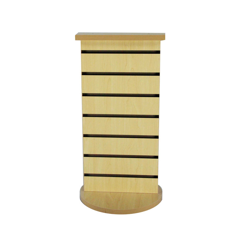 Maple Wood 24'' Countertop Display Rack with Slatwall Design