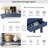 Modern 3-Drawer Console Table with Storage Shelf-1412550205