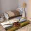 Tapis de style bohème non tissé à motif mince avec des motifs géométriques complexes et des tons de terre chauds, idéal pour un salon ou une chambre à coucher confortable-114284159