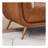 Addison Right Sectional Cognac Leather Sofa