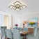 Flausch 8 - Light 60cm Modern Ceiling Light, Dimmable LED Flush Mount with Remote, Rectangle Acrylic Chandelier