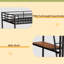 Full Size Bunk Bed With LED Light And Charging Socket-710079950