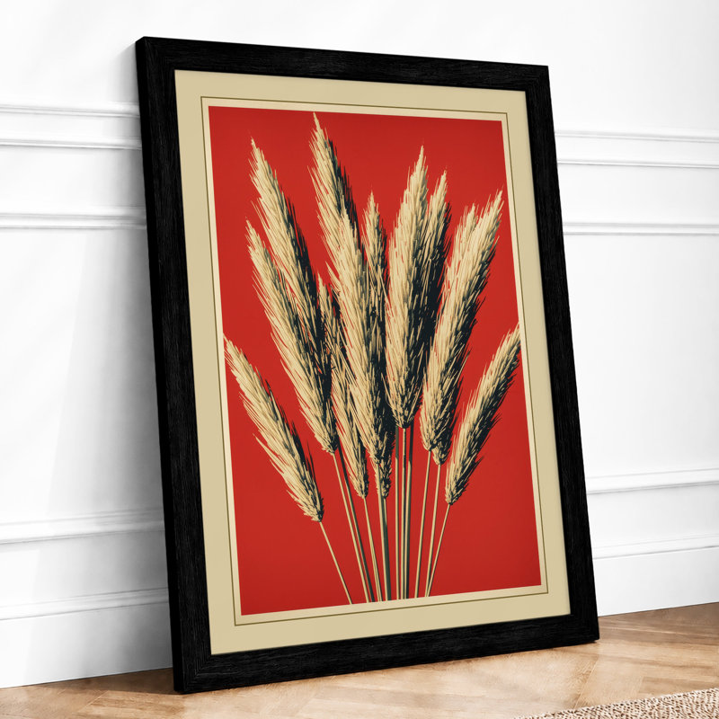 Wheat Sheaf Botanical - Print, A2 - 59.4 x 42.0 cm, Black