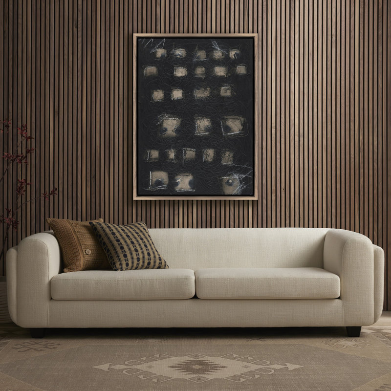Squared up by Jamie Beckwith - Floater Frame Print on Canvas, 32" H x 32" W, Rustic Walnut Framed