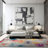 Noires Abstract Ivory/Gray/Blue Area Rug-1570309462