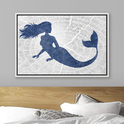 " Swimming Mermaid Turning Back "
