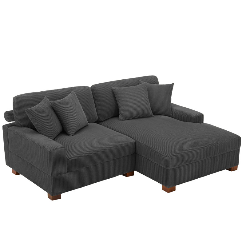 Milbrey Modular Corner Sofa, Grey, Right Hand Facing