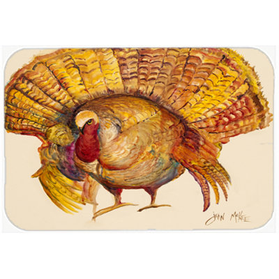 Caroline's Treasures Turkey Glass Cutting Board