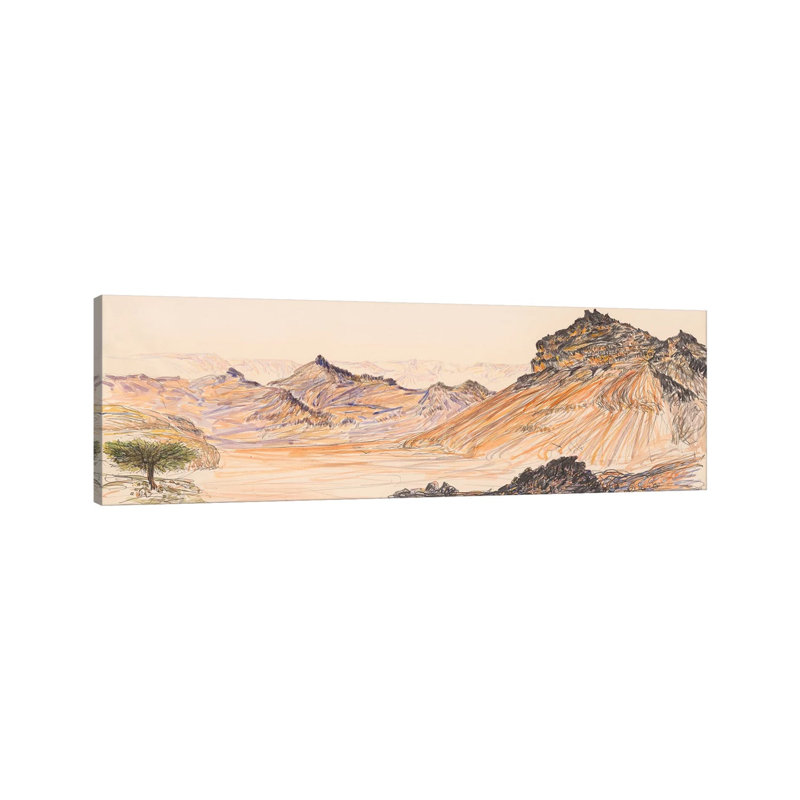Nahal Gevanim 1 Piece Panoramic Wall Art on Canvas, 121.92 cm H x 40.64 cm W x 1.91 cm D, Wrapped Canvas