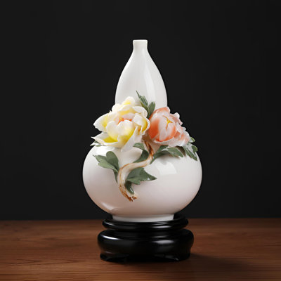 Vase floral floral en céramique - Art décoratif chinois intemporel