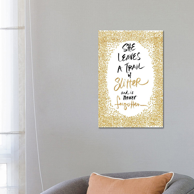Trail Of Glitter by Sd Graphics Studio - Print on Canvas, Wrapped Canvas, 20.32 cm H x 30.48 cm W