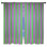 Rideaux de fenêtre mauve à rayures transparentes et obscurcissant - 2 panneaux