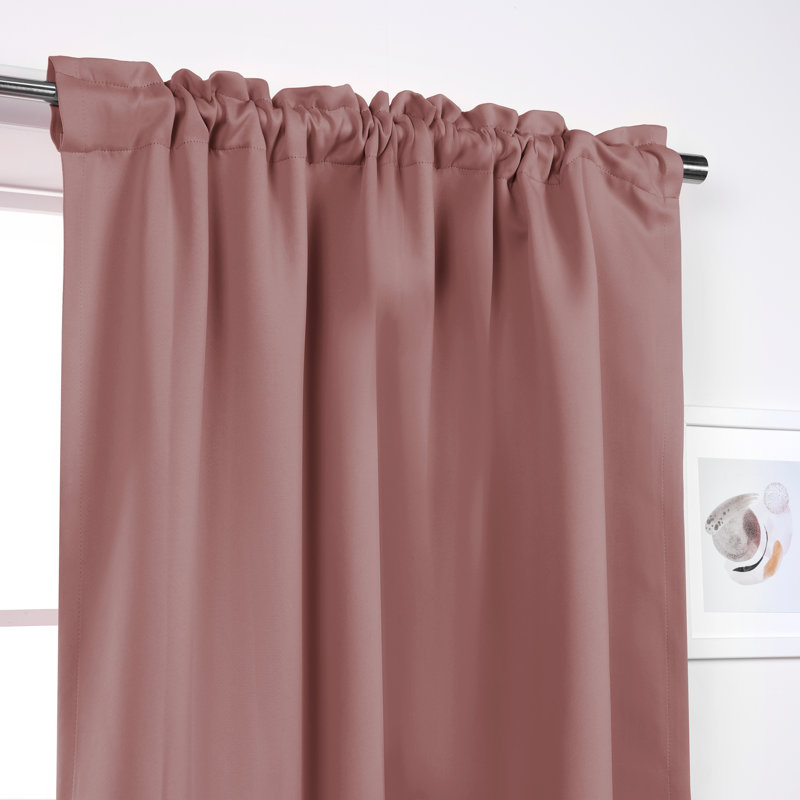 Panneaux de rideaux occultants et thermiques unis avec passe-tringle Bantam, Mauve, l 52" x L 84"