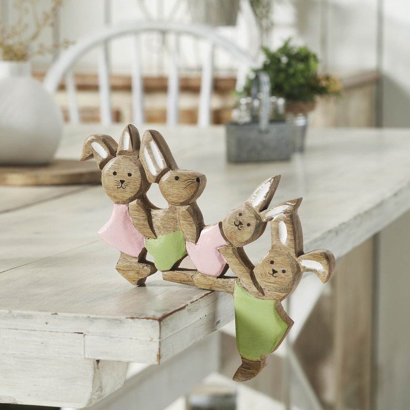 Lapins en bois Bunny Hop Playtime Natural 7 x 9,5 x 1