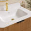 Ensemble de vanité suspendue en noyer de 152 cm avec lavabo double intégré et miroir de salle de bain de 152 cm x 38 cm-1029230335