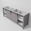 Meuble-lavabo double l 84 po x P 22 po Marsyas-670692959