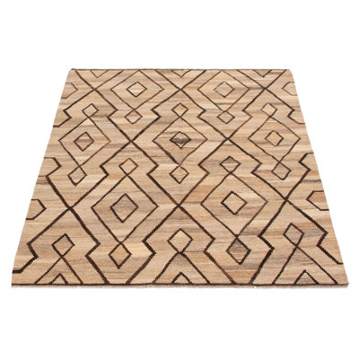 Kilim brun clair Sivas 5 pi 3 po x 6 pi 6 po