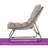 Caili Large Space Outdoor Metal Patio Chair with Ottoman & Thick Cushion for Garden Balcony Porch-97812789