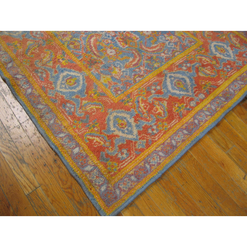 Antique Cotton Blue Hand Knotted Pile Rug