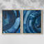 «Blue Sighs I», reproduction encadrée de qualité supérieure - prête à être accrochée - aucun clou requis - aucun clou requis-1006681632-1006681633