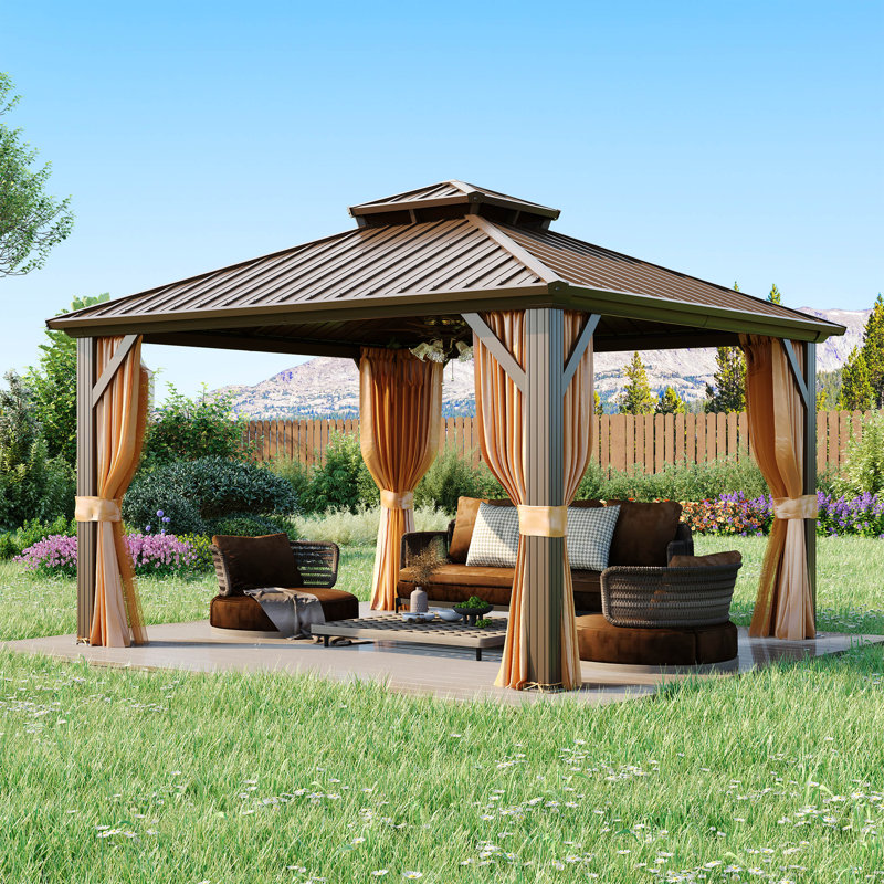 12 Ft. W x 12 Ft. D Aluminum Patio Gazebo