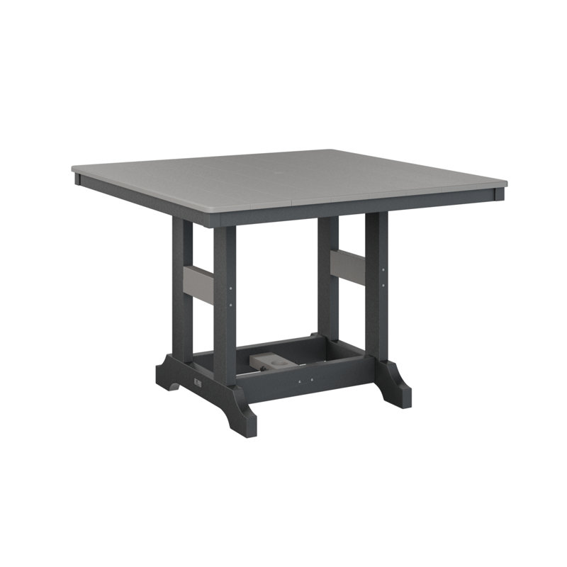 Garden Classic Outdoor Square Bar Table, Black, Light Gray