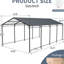 Abri de voiture extérieur robuste en métal 12 * 21 pi, stable sur diverses surfaces, idéal pour les Concerts galvanisés protège les véhicules des intempéries, Structure boue