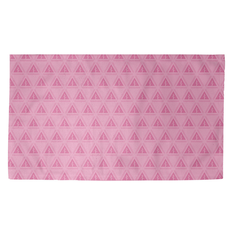 Tapis rose à motif d'arbres minimalistes Barbra, Rectangle 3 pi x 5 pi