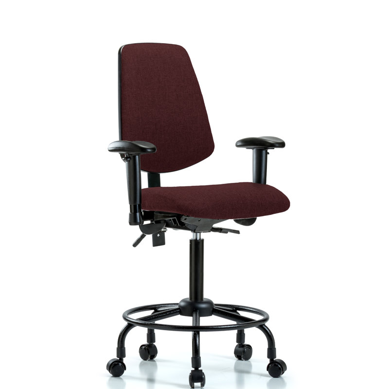 Eilidh Drafting Chair, Burgundy, Not Included