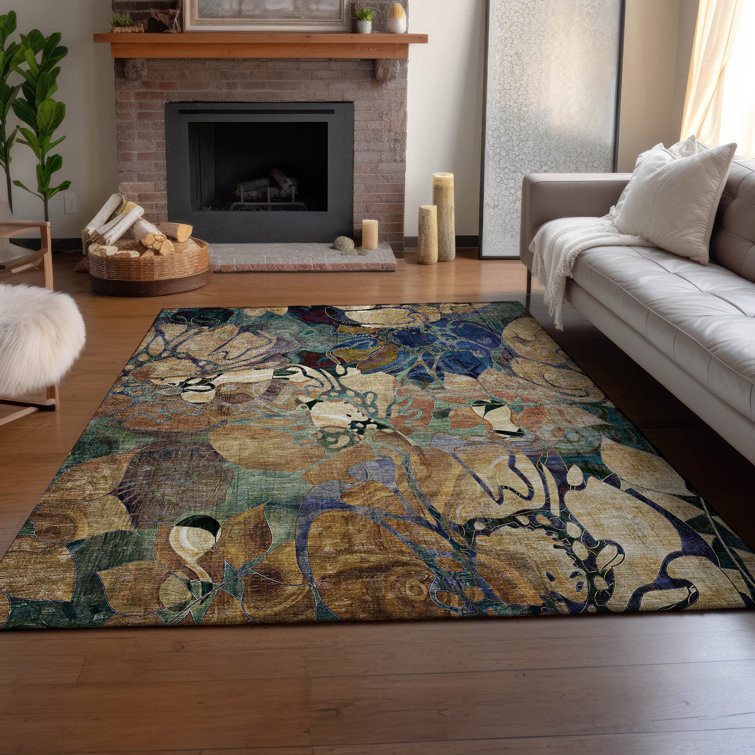 Premium Machine Washable Cerrito AMF558 Beige Rug