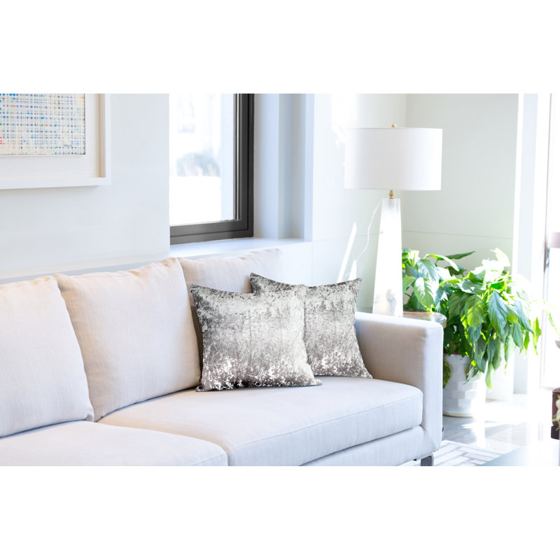 Cyr Square Cushion Cover, Silver