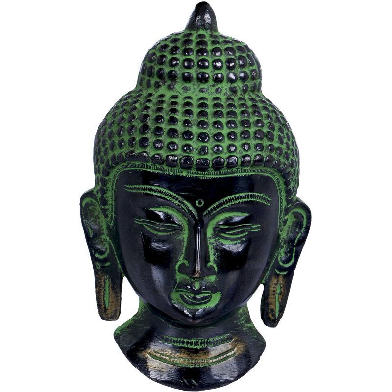 Décoration murale Bouddha, Noir / Vert